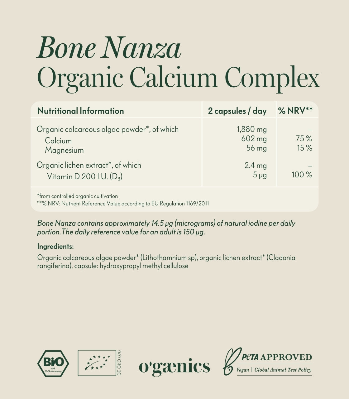 BONE NANZA CALCIUM KOMPLEX